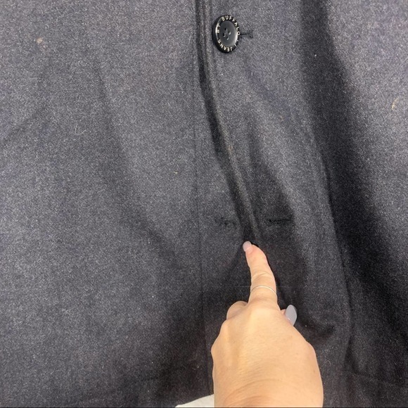 I JEANS by BUFFALO Charcoal Gray Wool-Blend Dual Layer Pea Coat - Picture 6 of 13